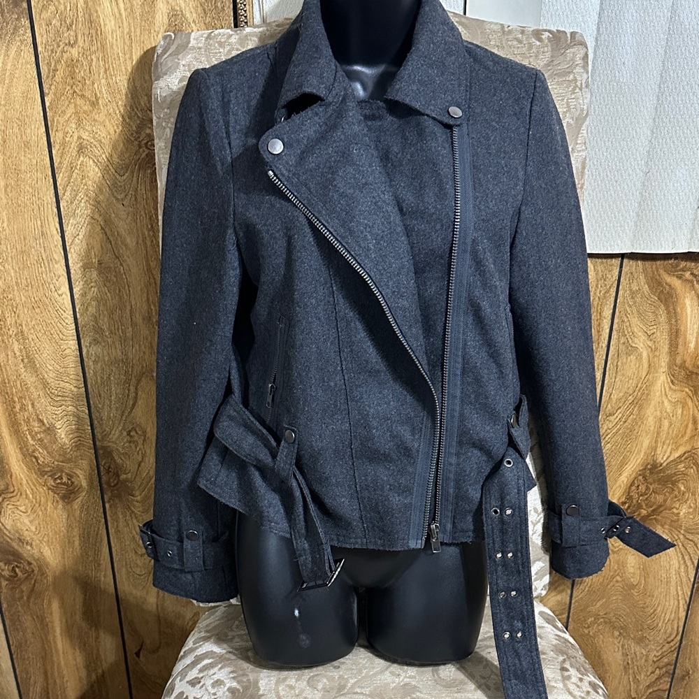 DNA Couture Charcoal Leather Jacket